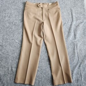 Vintage Sansabelt Trouser Slacks Dress Pants Men's 35x30 Beige Tan Business
